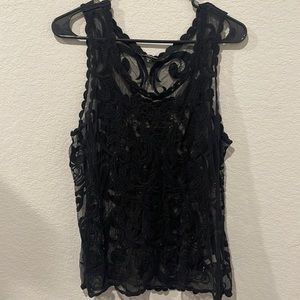 Express Black Lace Tank Top - Size M